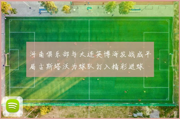 河南俱乐部与大连英博海发战成平局古斯塔沃为球队打入精彩进球